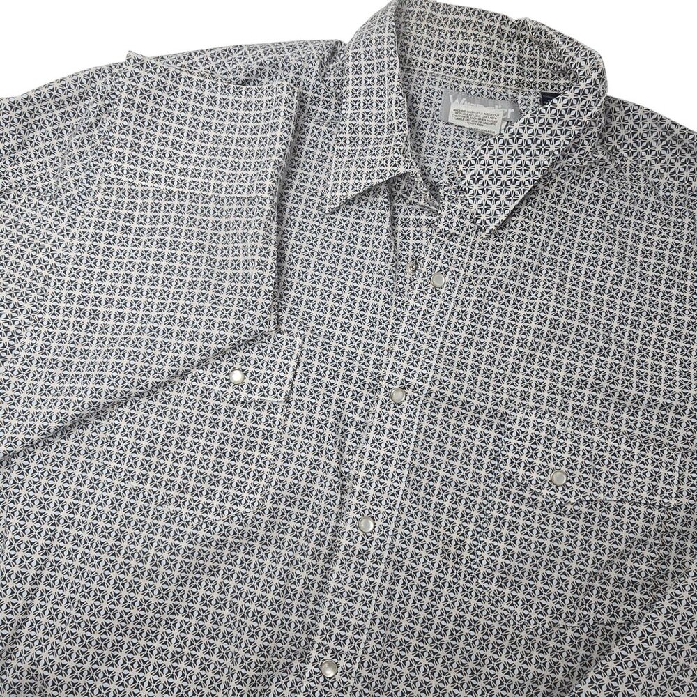 Wrangler Men's 2XT Western Shirt Button Front‎ Long Sleeve Geometric Print